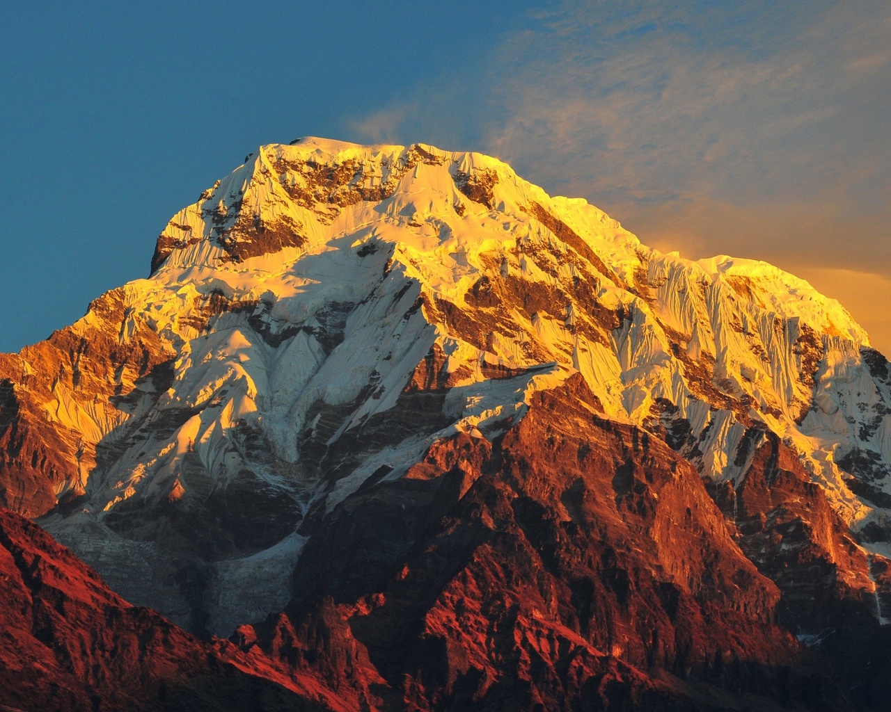 macos, mountain, sunset