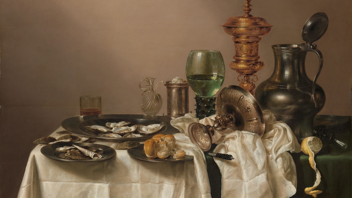 dutch golden age, willem claesz. heda, still life with gilded goblet