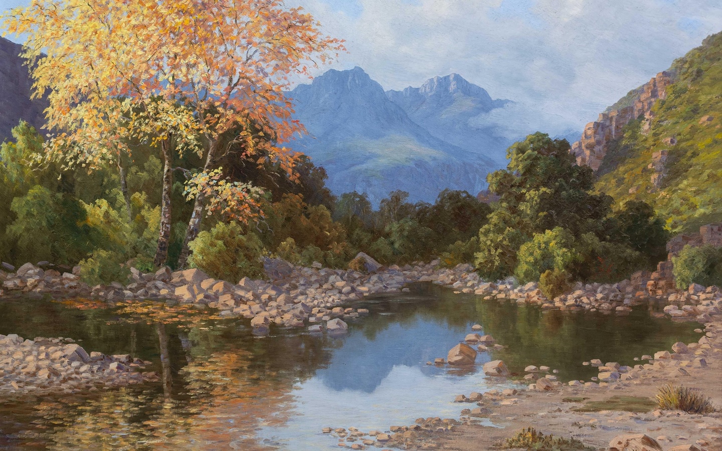 vera volschenk, south african, river landscape