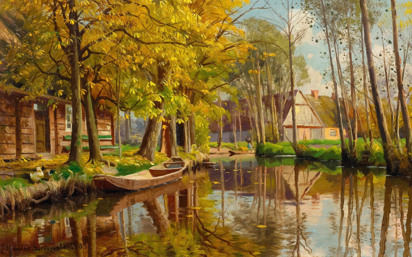 peder mork monsted, danish, 1909, spreewald