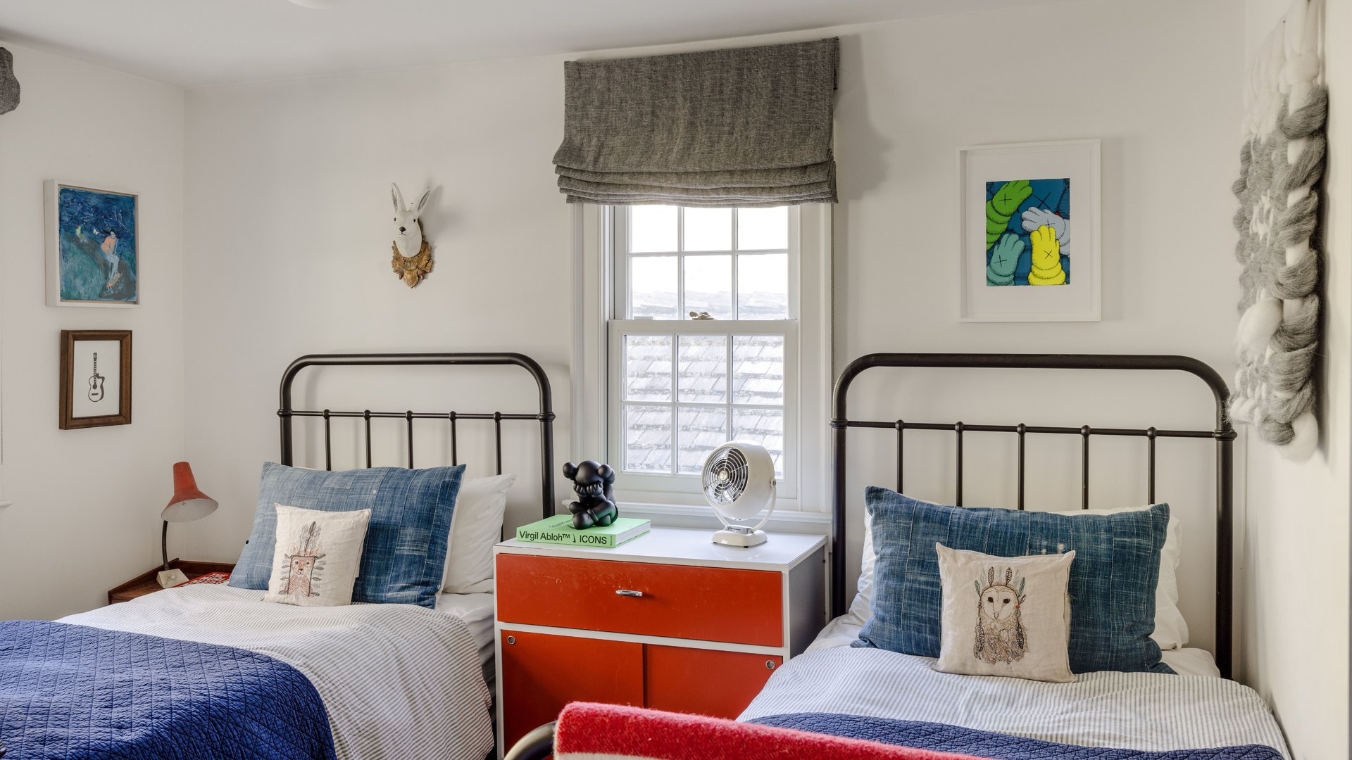 interior, kid-friendly bedroom, furniture, vintage dresser