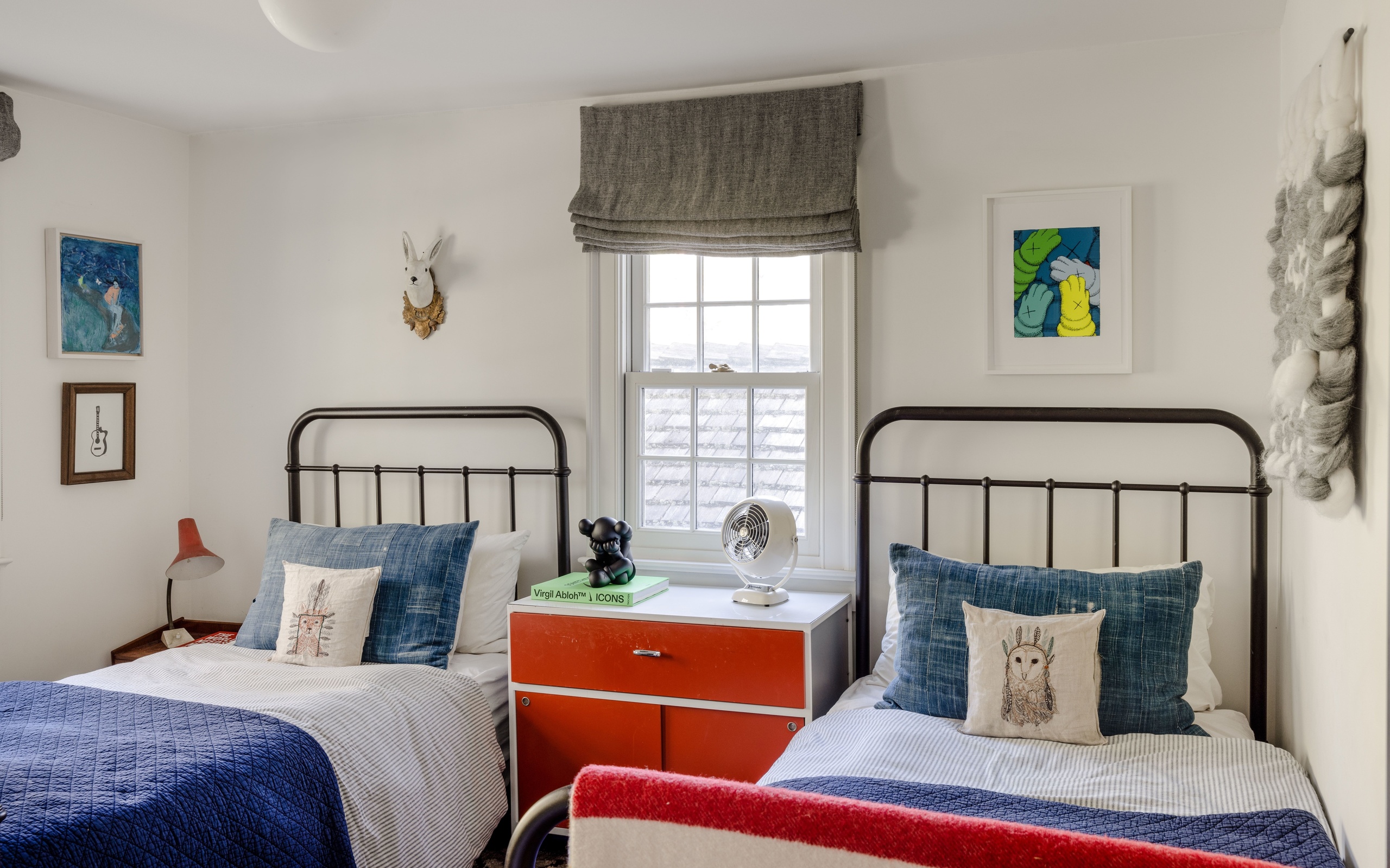 interior, kid-friendly bedroom, furniture, vintage dresser