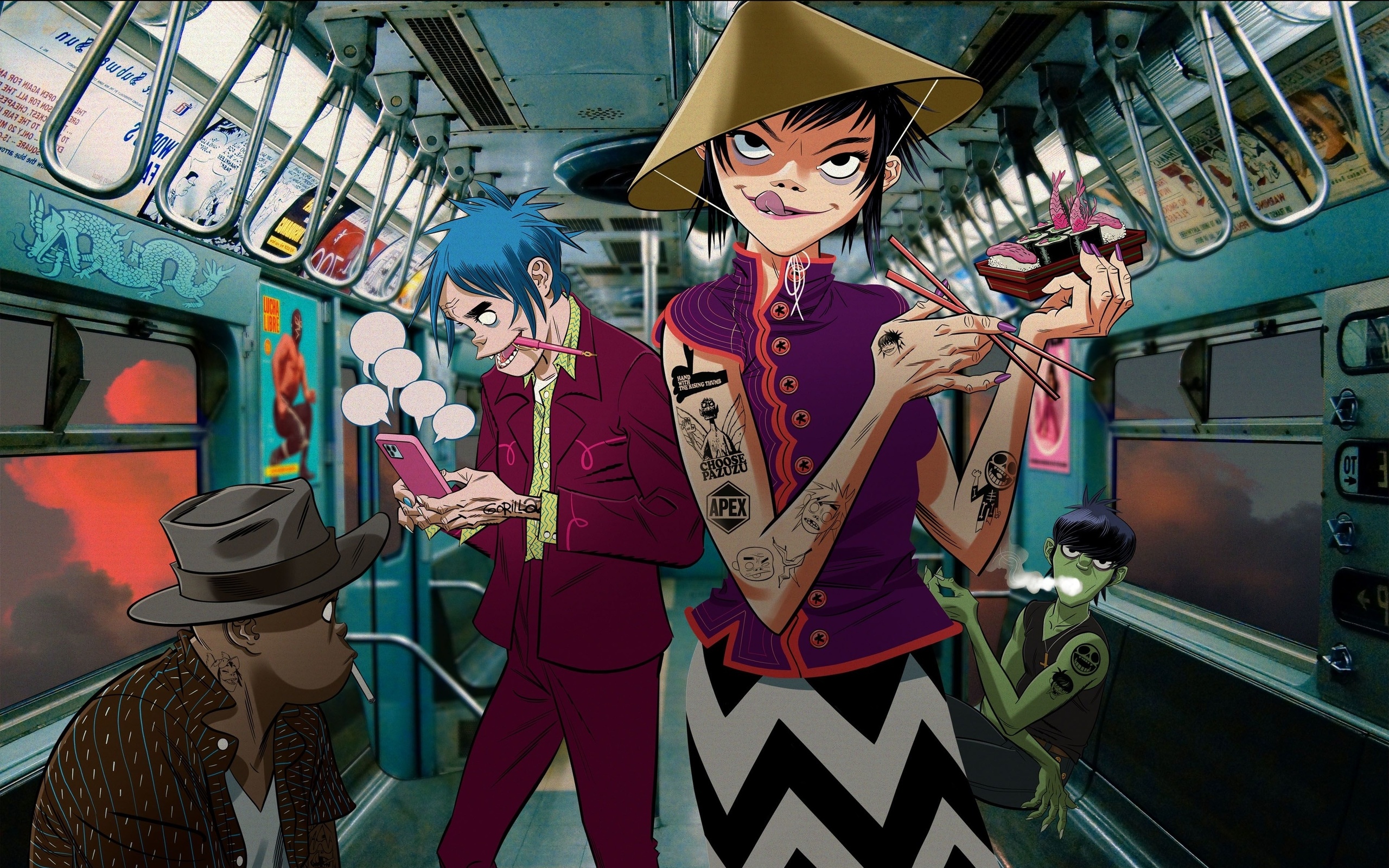 gorillaz, virtual band, alternative rock, electronic, hip hop