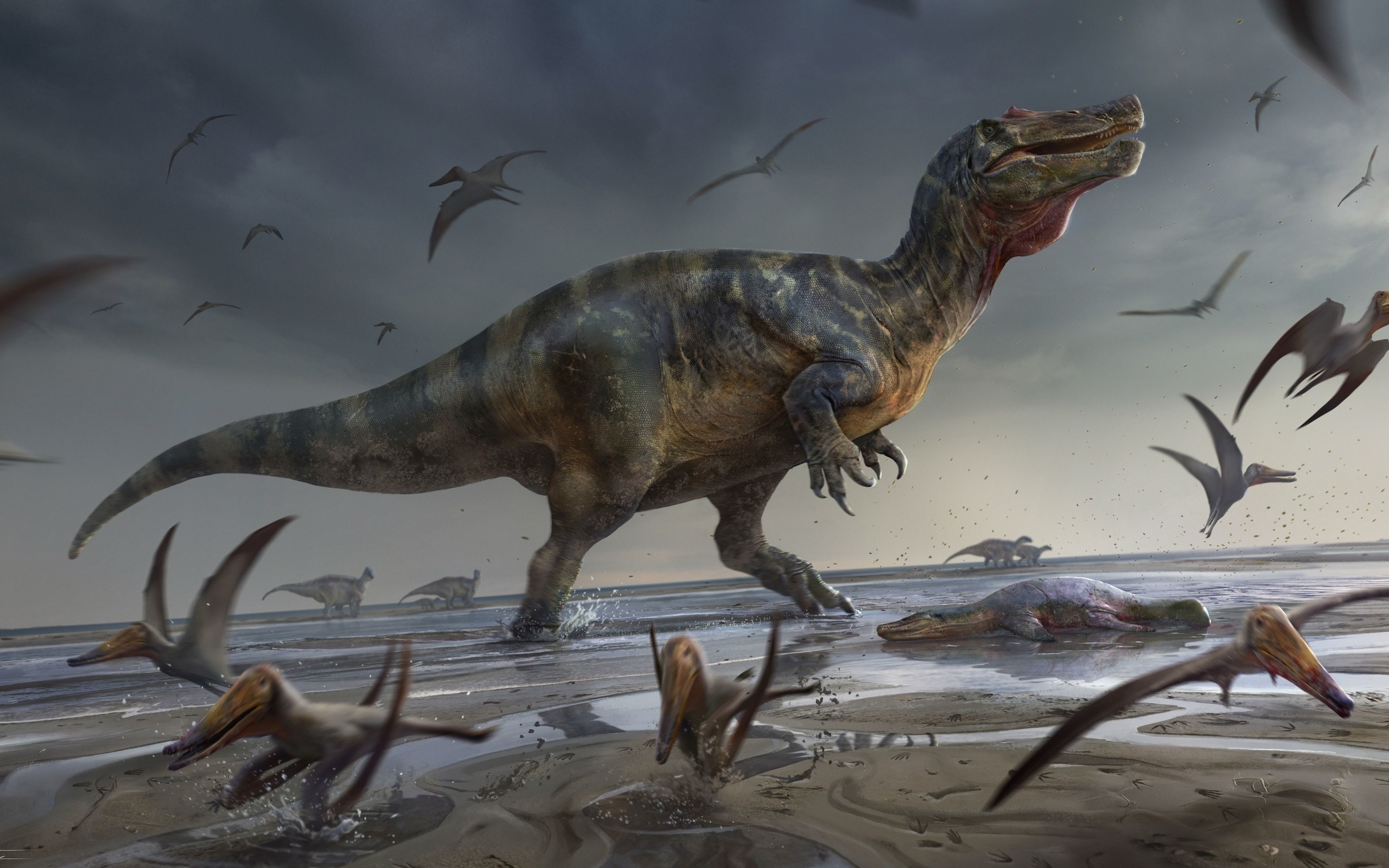 spinosauridae, theropod dinosaurs, white rock, hunter dinosaur