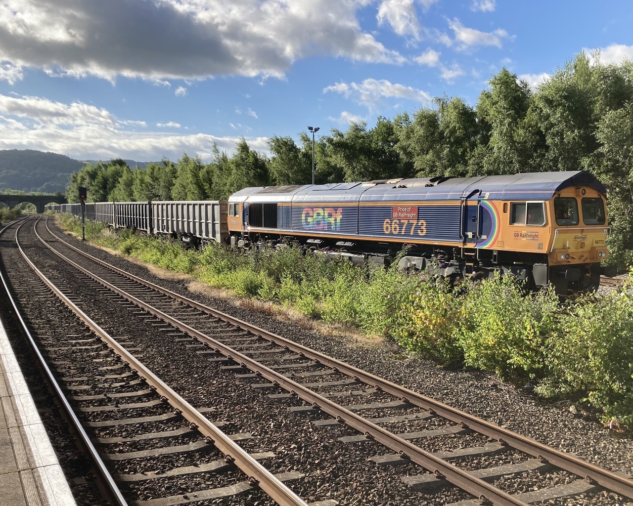 llandudno, railfreight train, wales