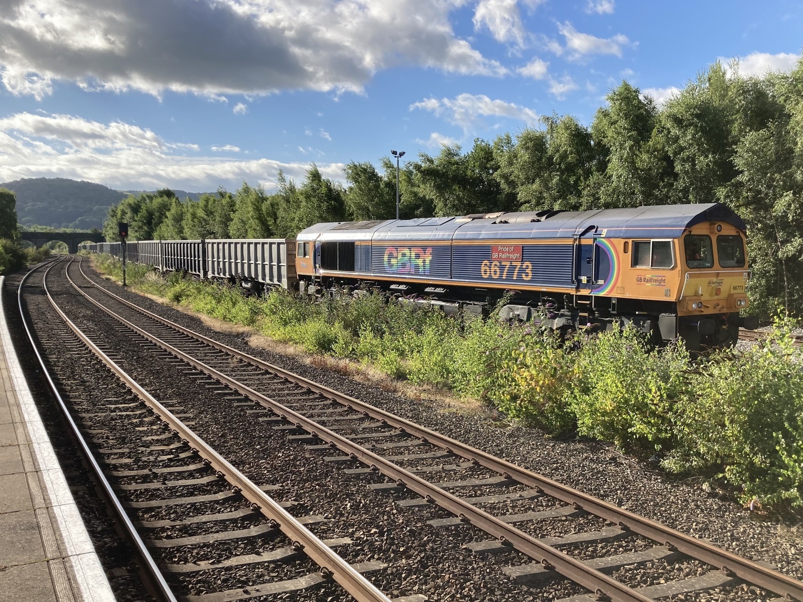 llandudno, railfreight train, wales