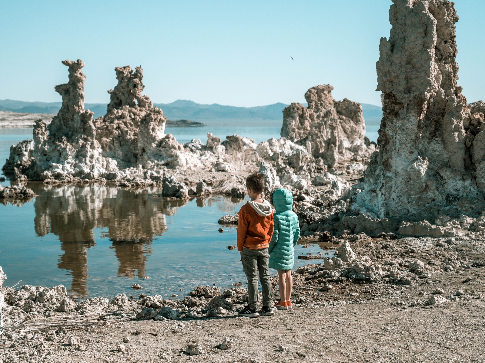 mono lake, ancient saline lake, tufa towers, california