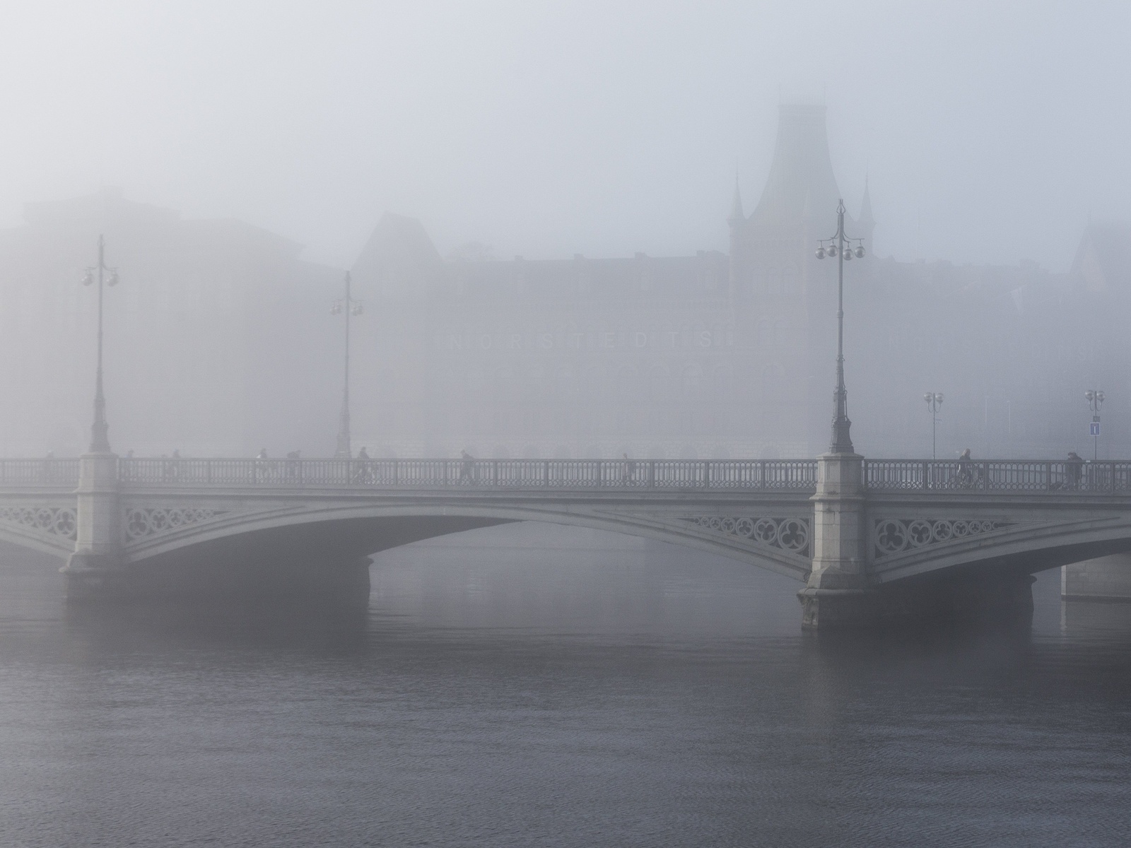 vasabron, bridge, fog, stockholm, sweden