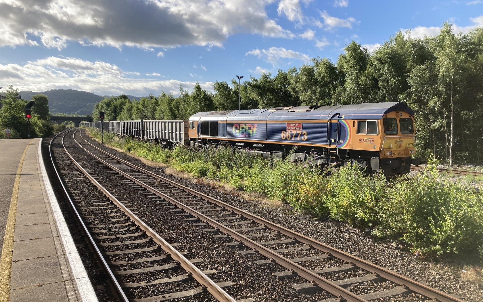 llandudno, railfreight train, wales