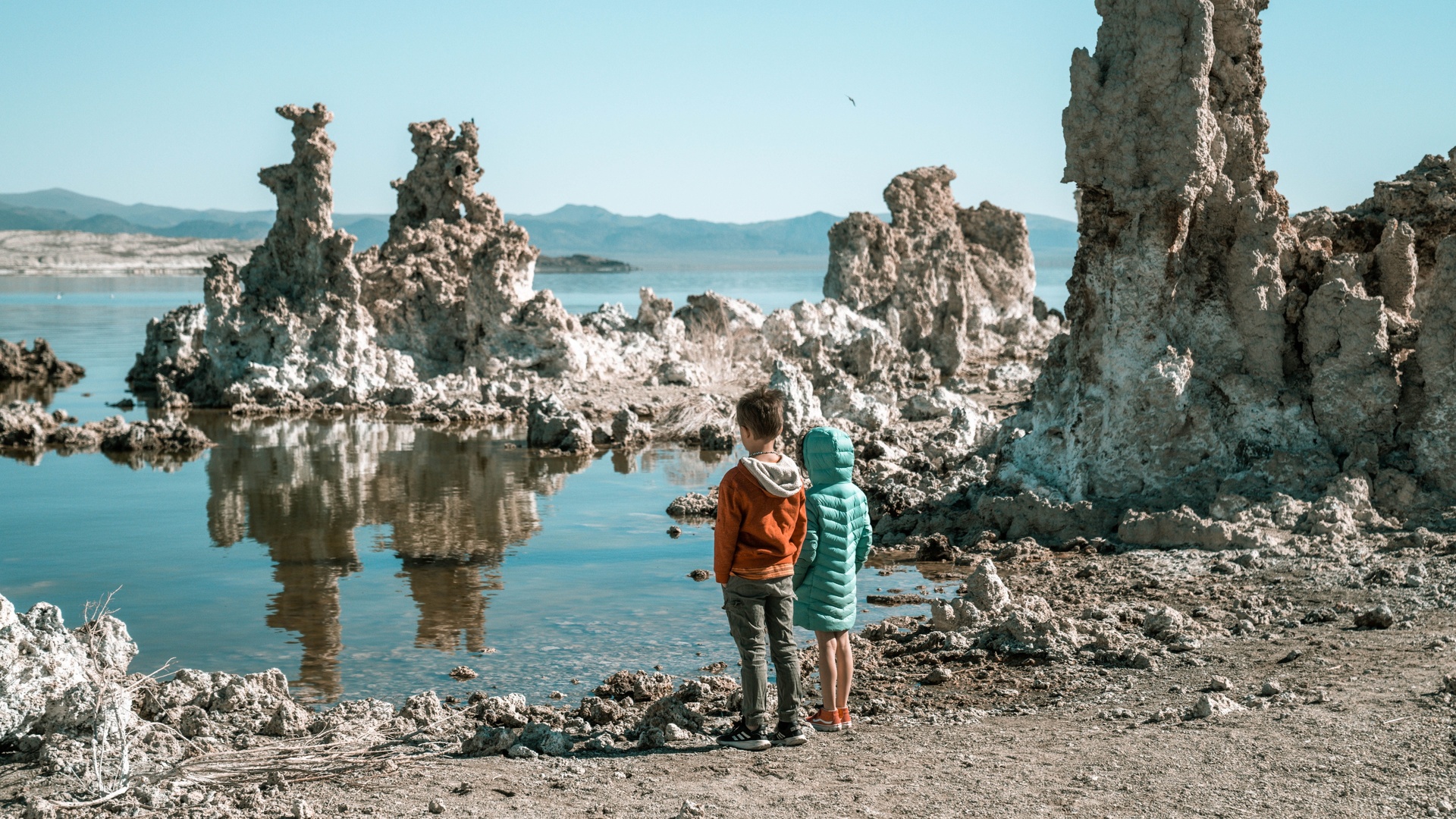 mono lake, ancient saline lake, tufa towers, california