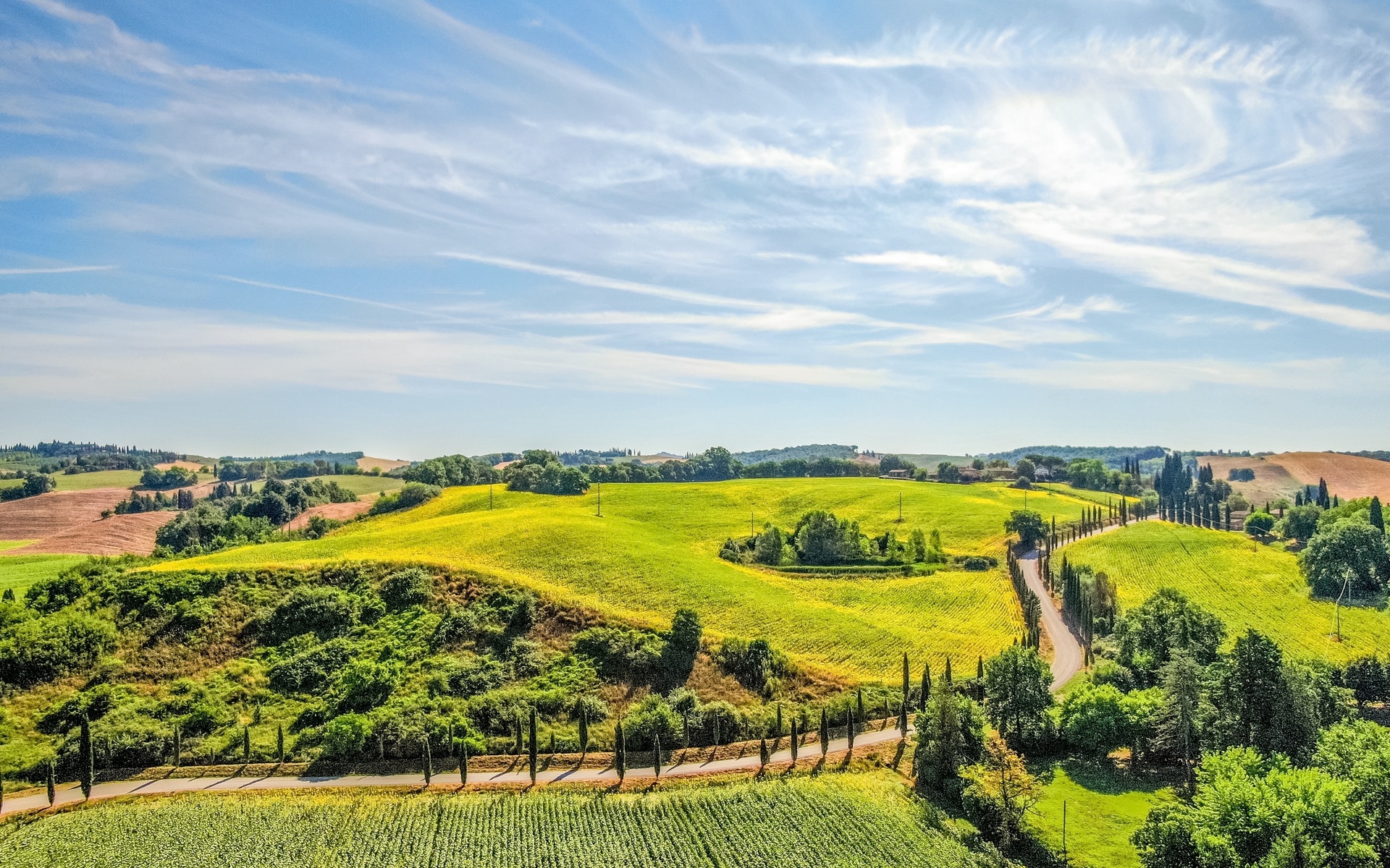 tuscany, countryside, italy, nature