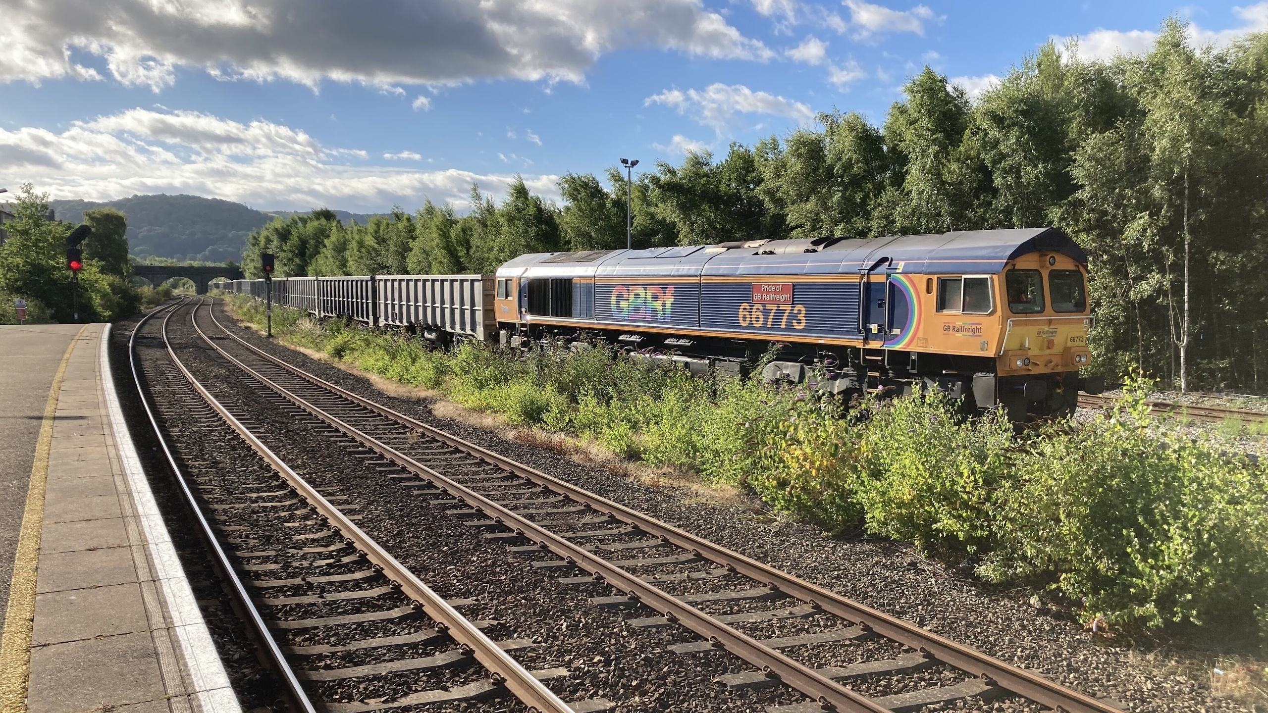 llandudno, railfreight train, wales