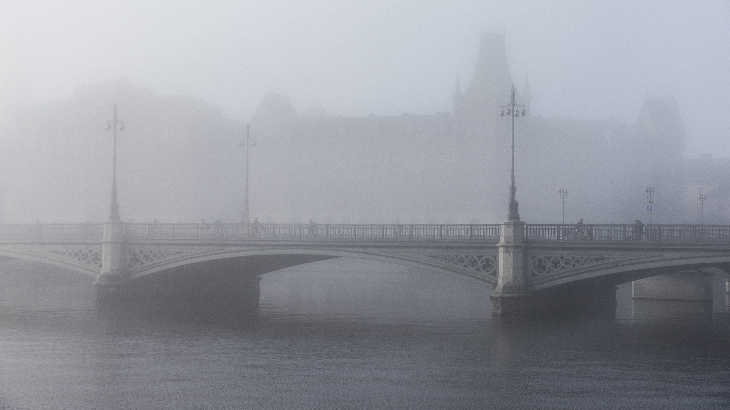 vasabron, bridge, fog, stockholm, sweden