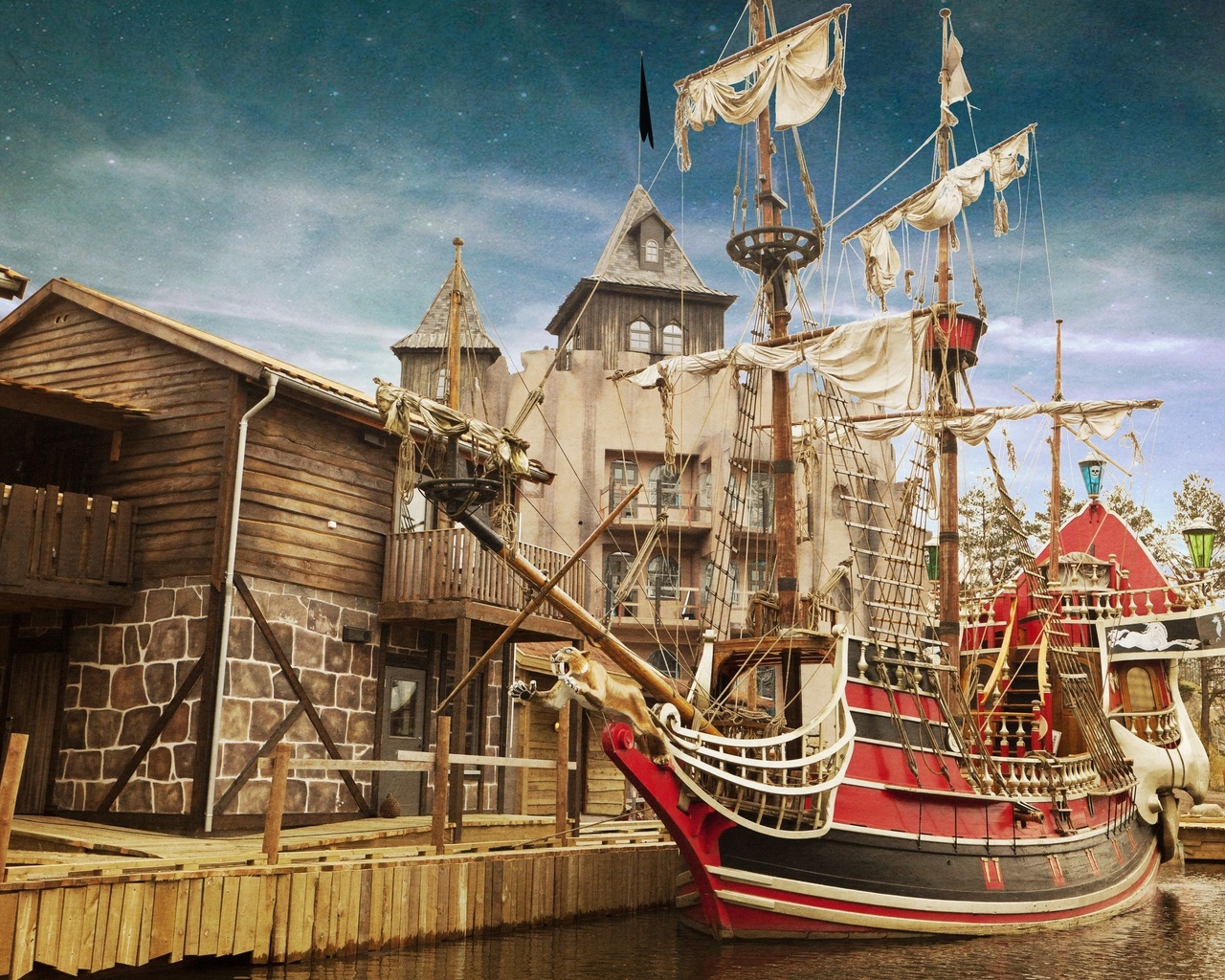 abra havn, pirate town, amusement park, norway