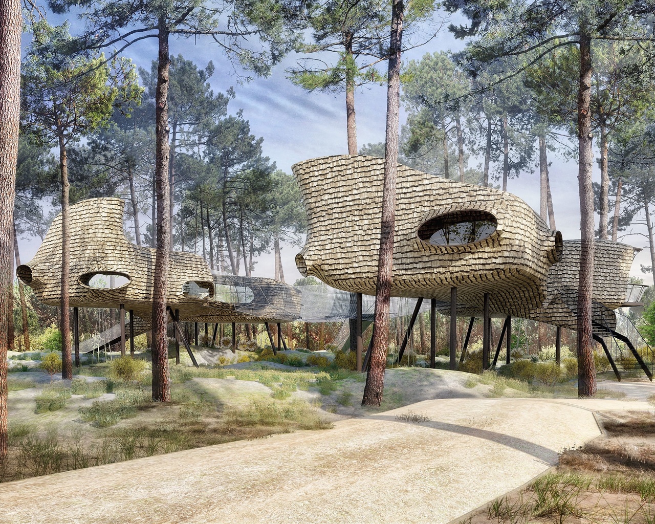 center parcs, resort, tree house, landes, france