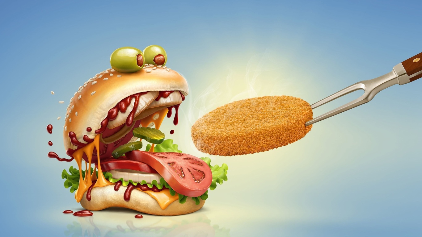 monster burger, fakieh chicken, creative advertising campaign