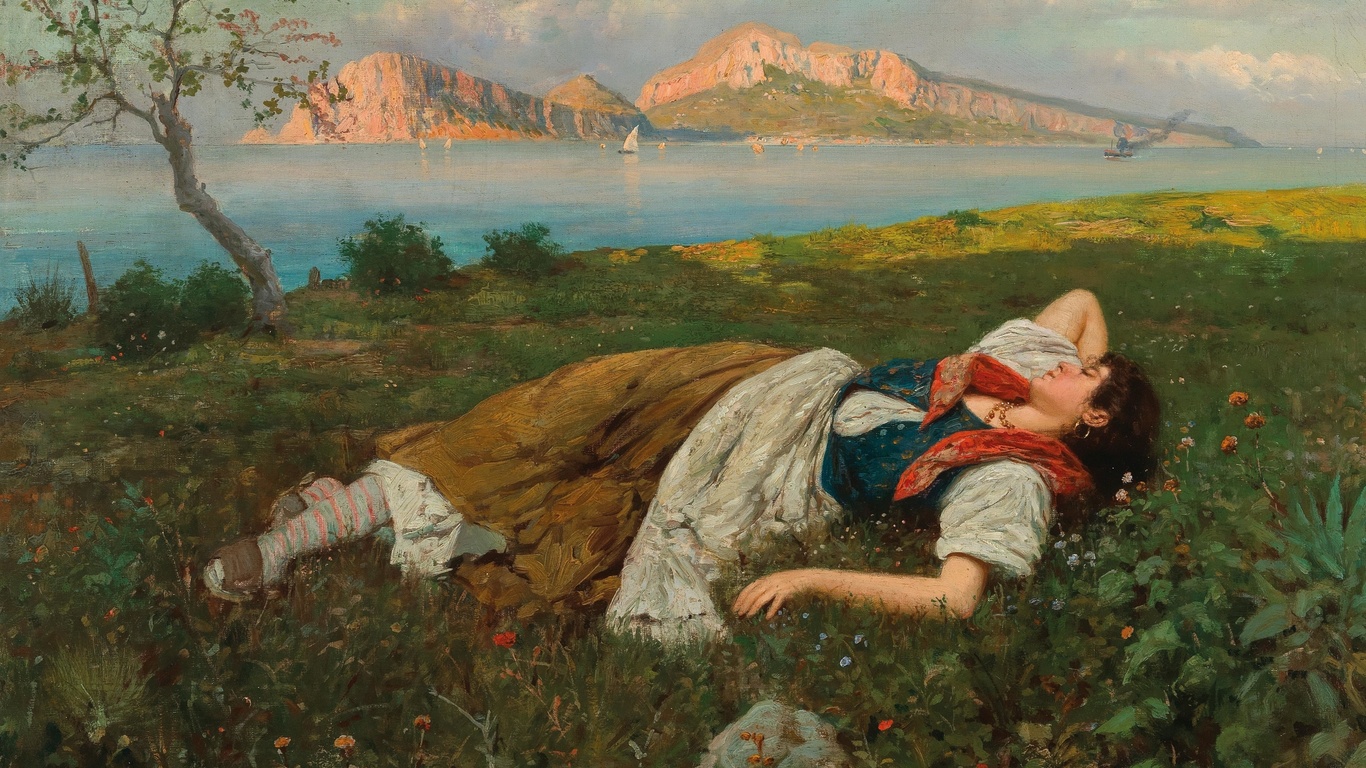 bernardo hay, british, a summer day, capri