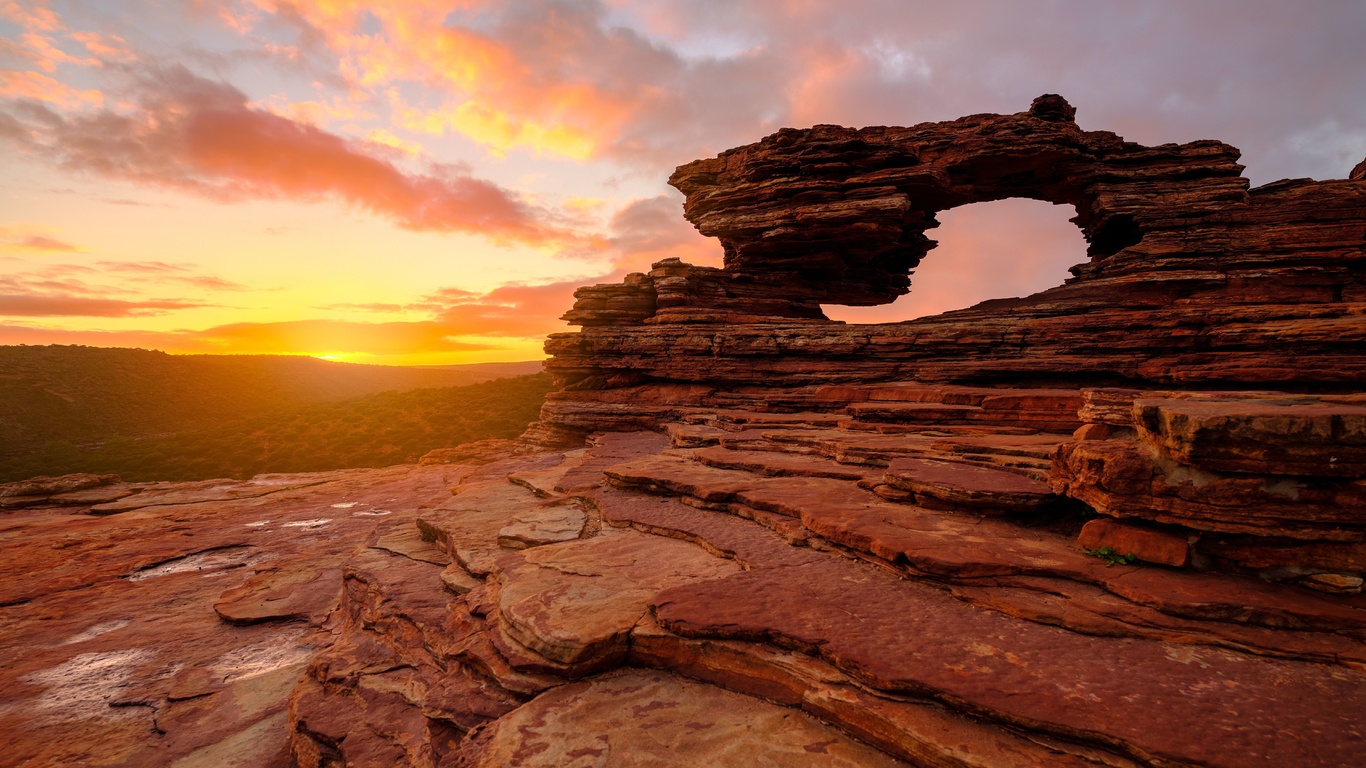 kalbarri national park, western australia, natures window, rock arch