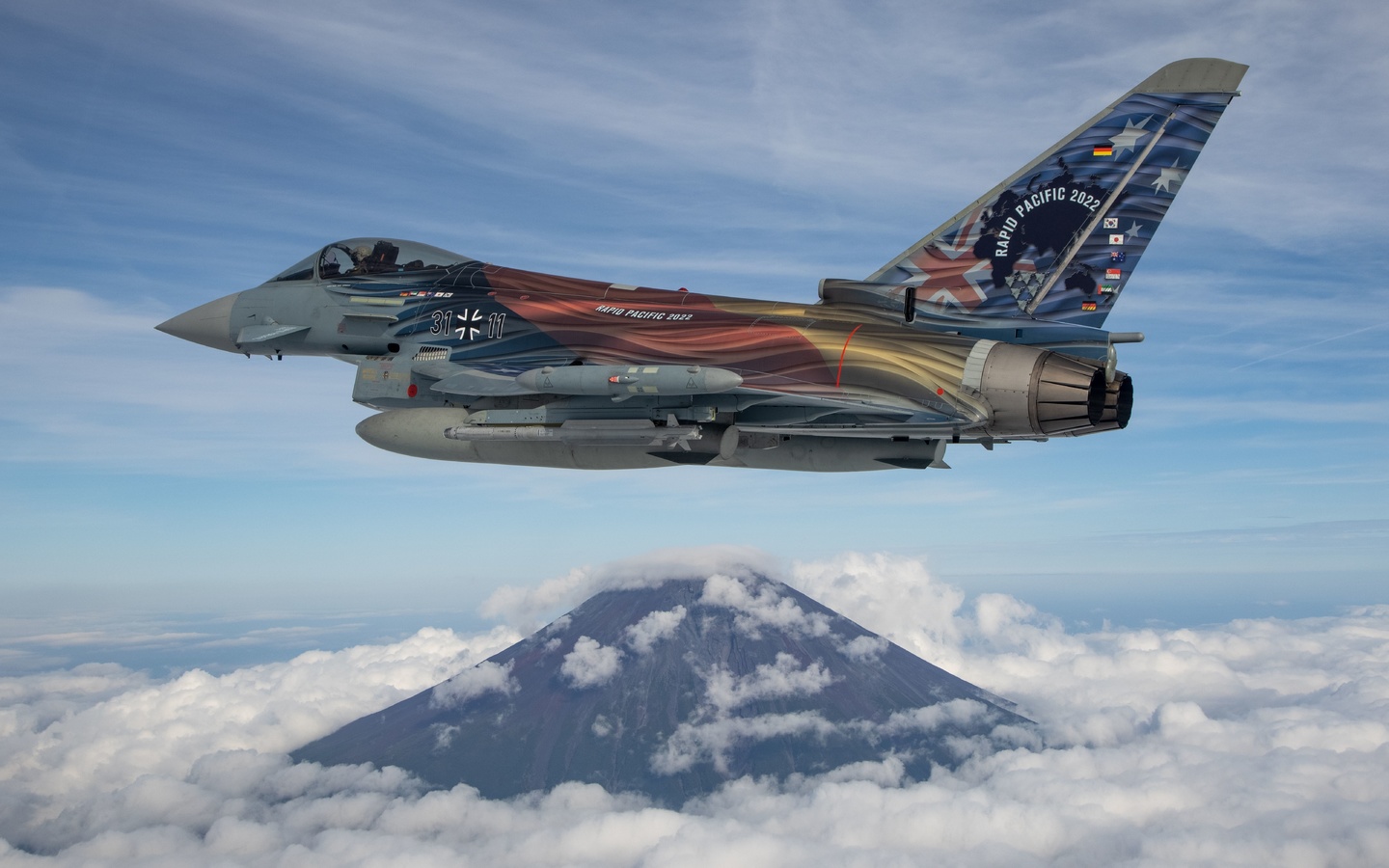 luftwaffe, eurofighter, rapid pacific exercise, japan, fuji