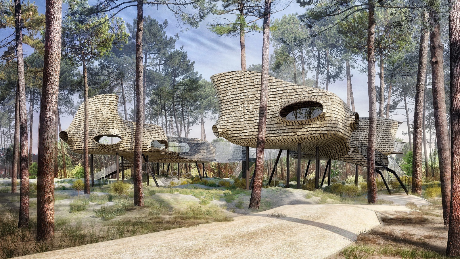 center parcs, resort, tree house, landes, france