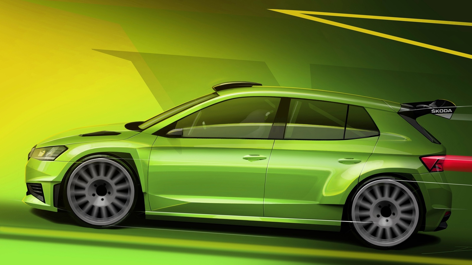 skoda, racing car, skoda fabia rs rally2