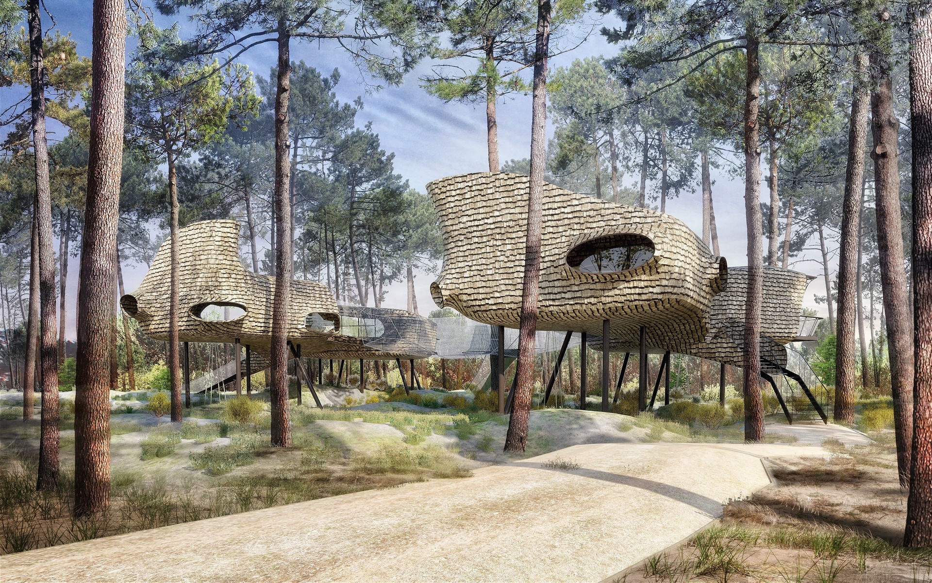 center parcs, resort, tree house, landes, france