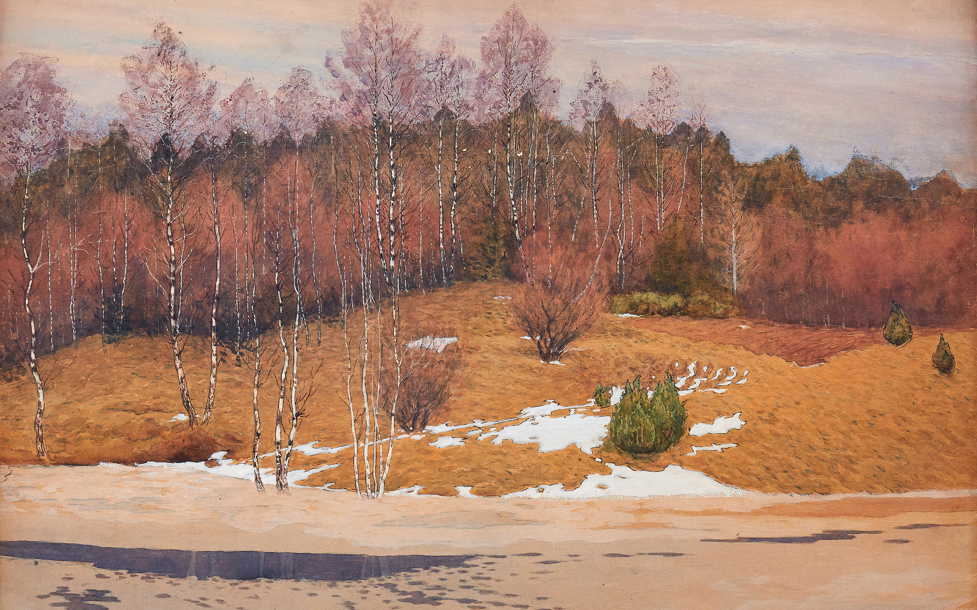 gustaf fjaestad, swedish, when the ice cracks