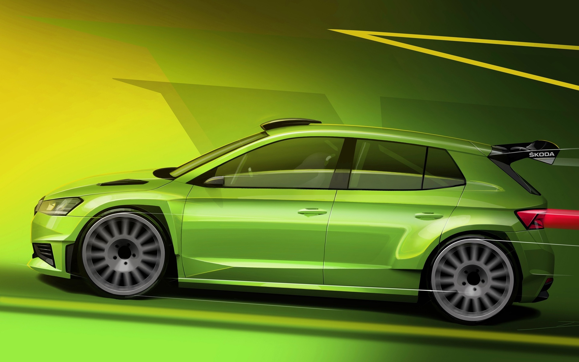 skoda, racing car, skoda fabia rs rally2