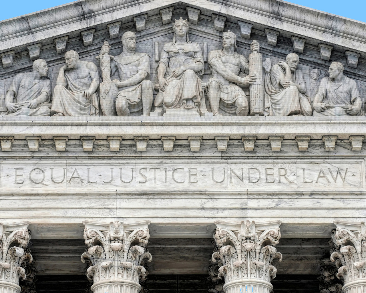 supreme court building, frieze, washington, equal justice under law