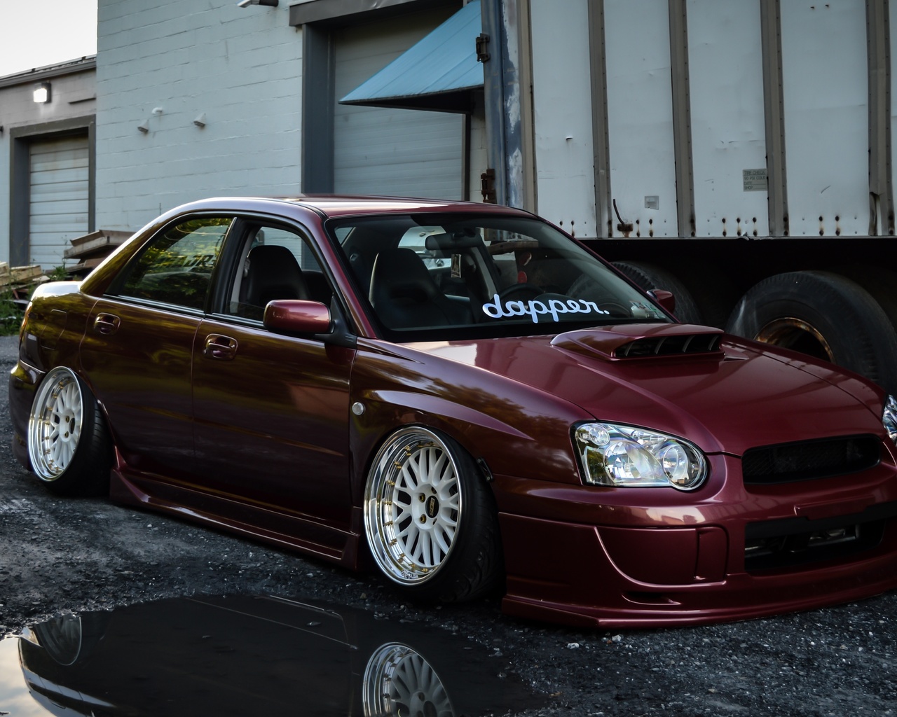 subaru, impreza wrx, wrx, red, road, stance