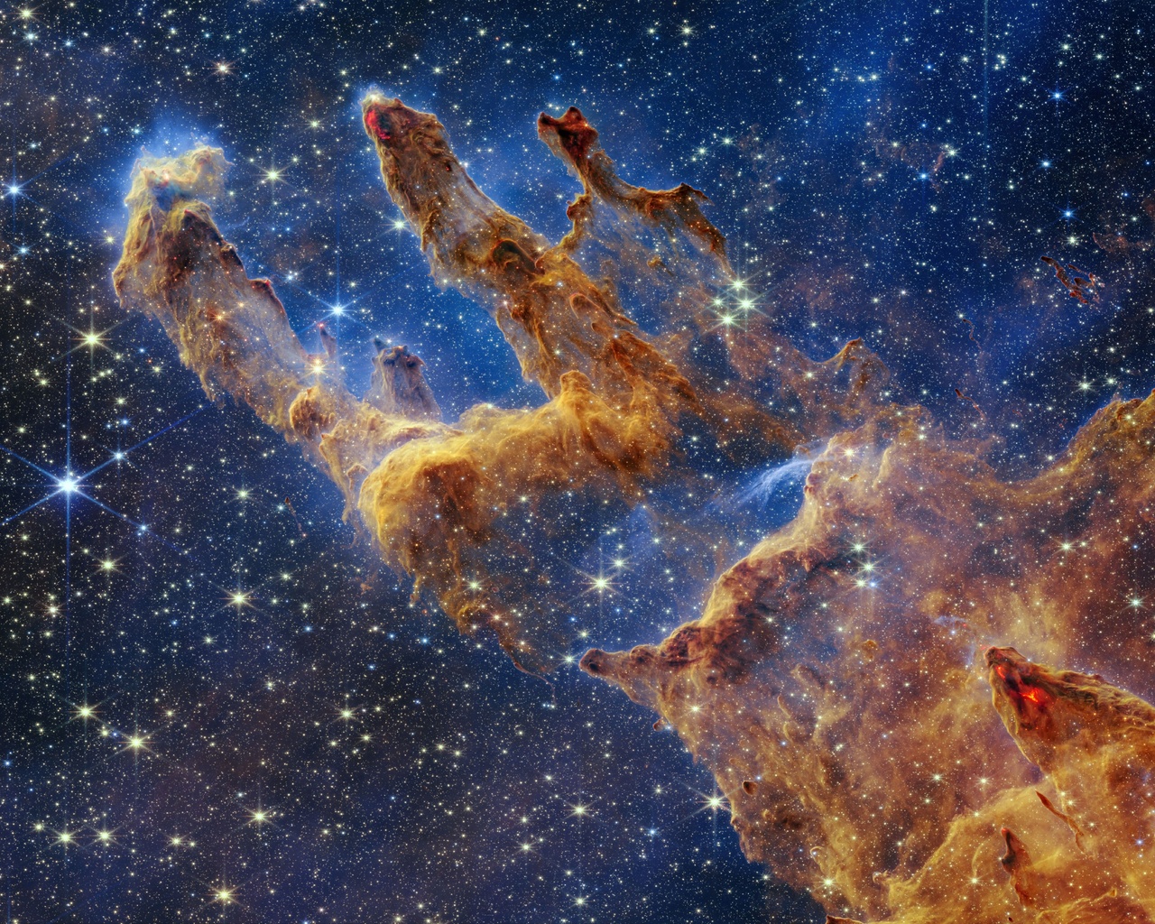 james webb space telescope, nasa, esa, protostars, pillars of creation