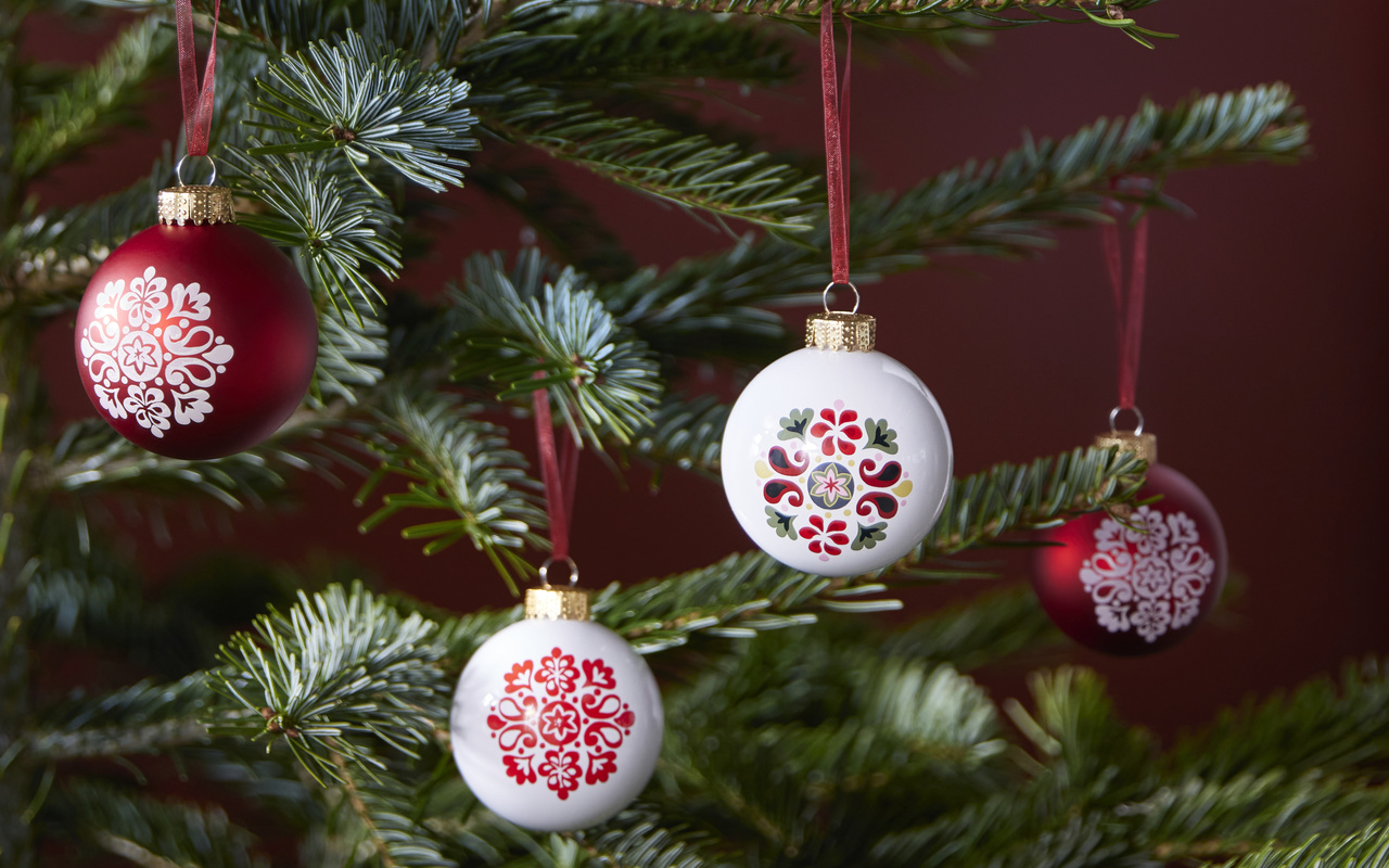 holiday decoration, christmas tree, baubles