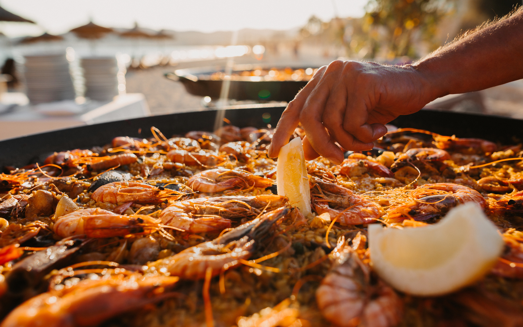 spanish cuisine, seafood, paella