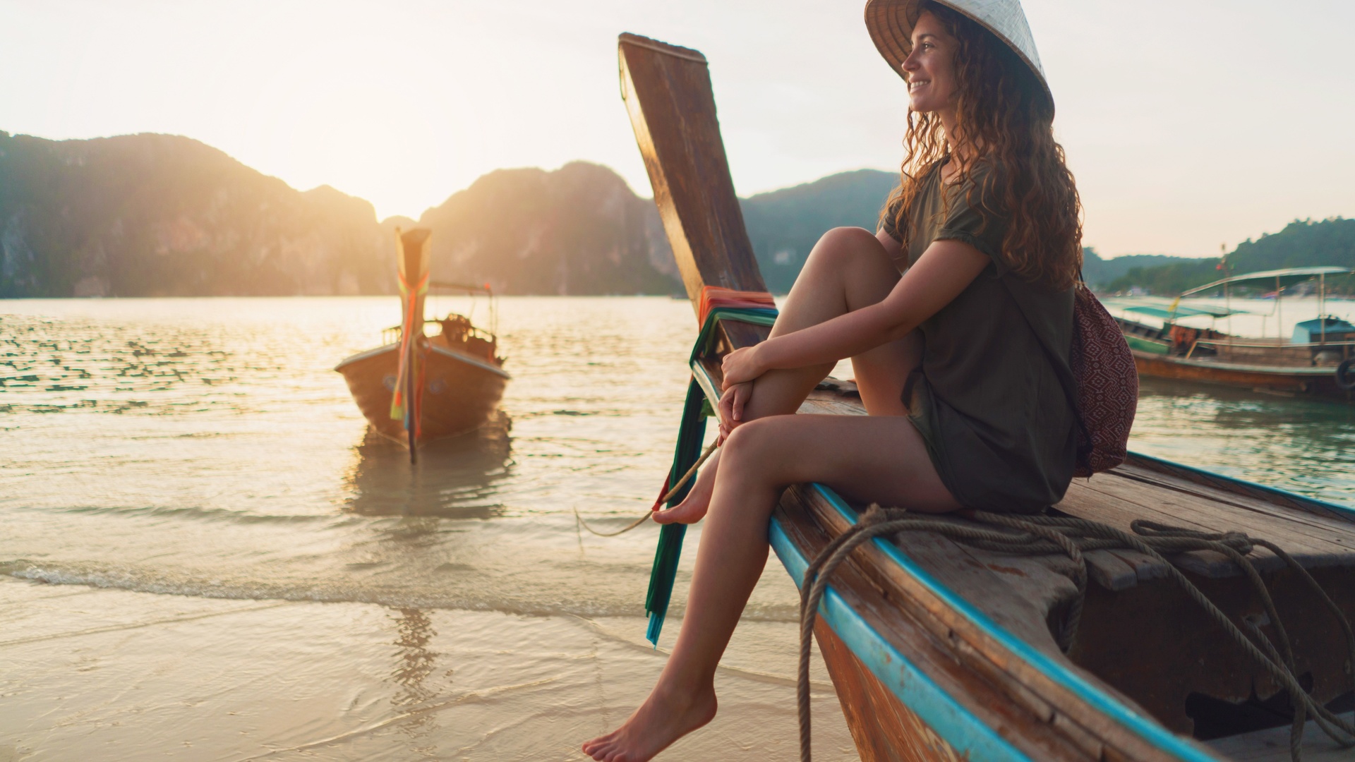 travel, thailand, summer day on the beach