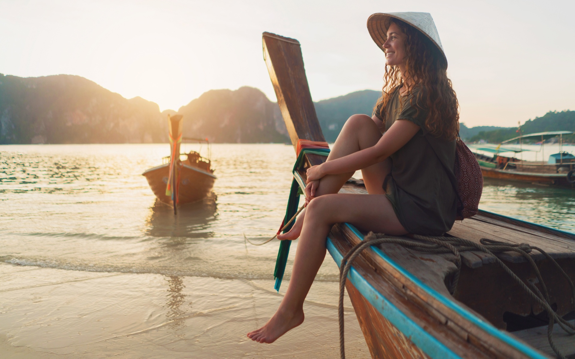 travel, thailand, summer day on the beach