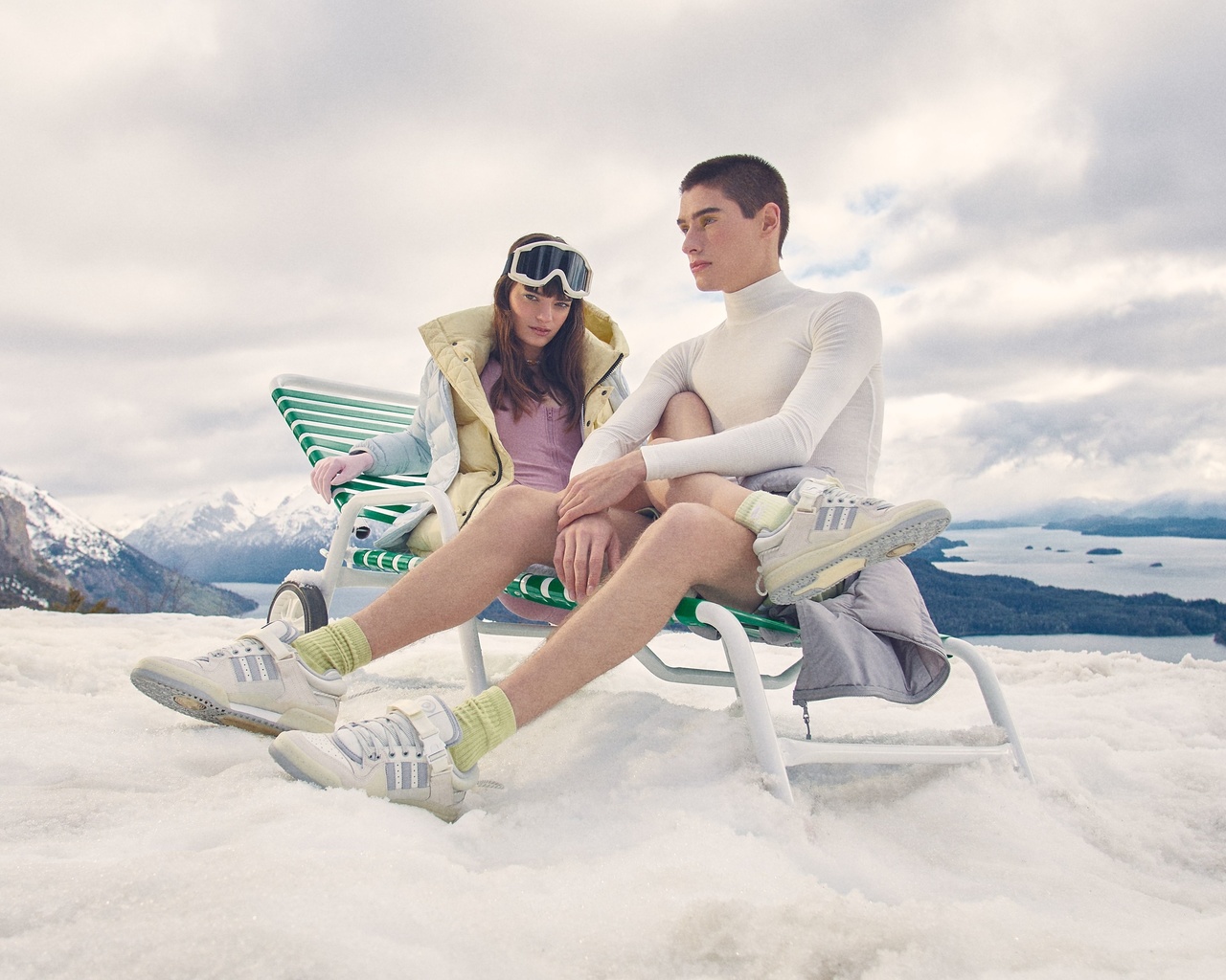 bad bunny and adidas originals, sneaker, cold and ice, frozen space