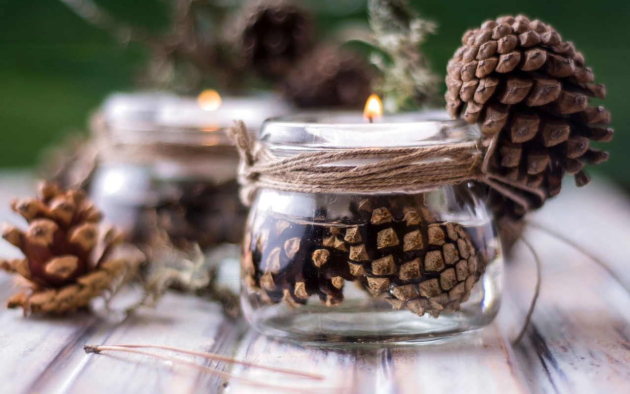 pine cones, christmas, decoration