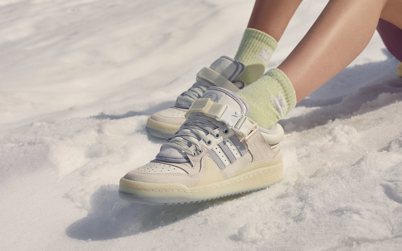 bad bunny and adidas originals, sneaker, cold and ice, frozen space