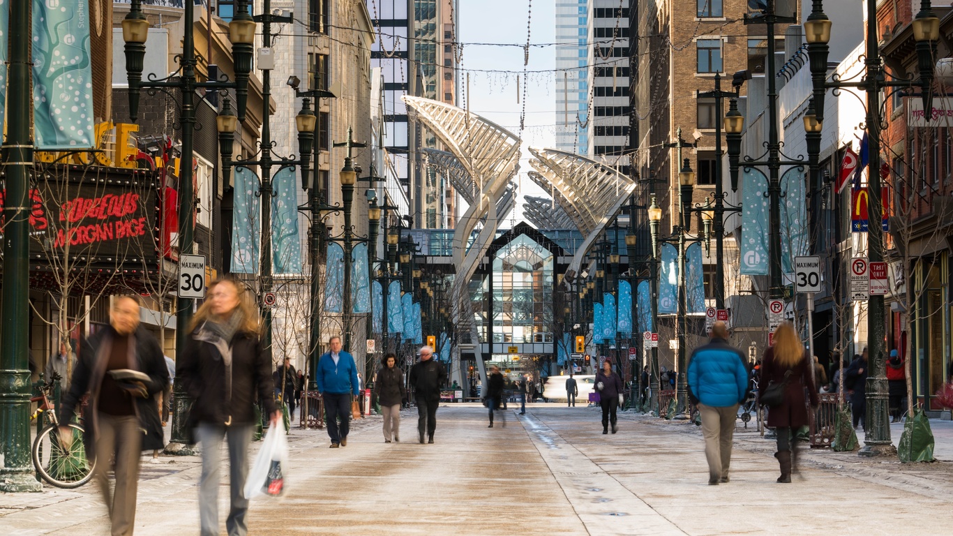 stephen avenue, calgary, canada