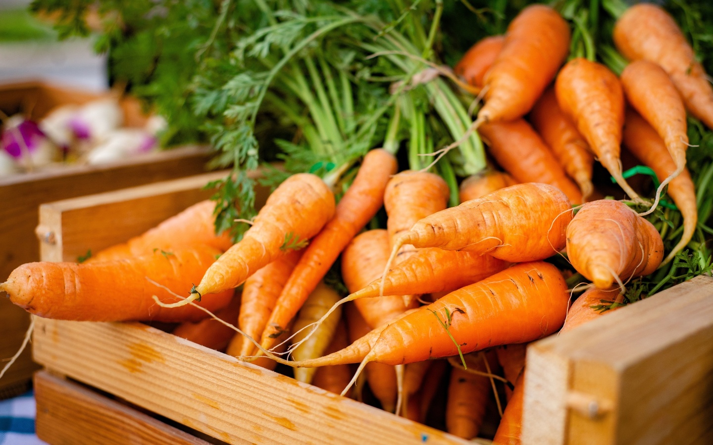 vegetables, market, carrots