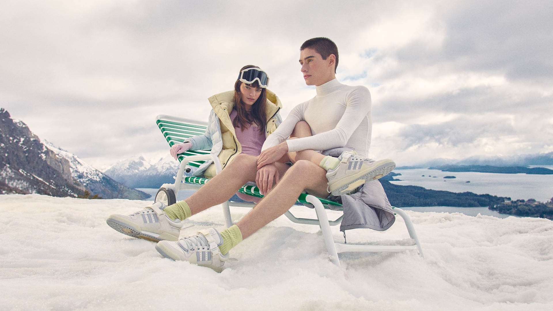 bad bunny and adidas originals, sneaker, cold and ice, frozen space