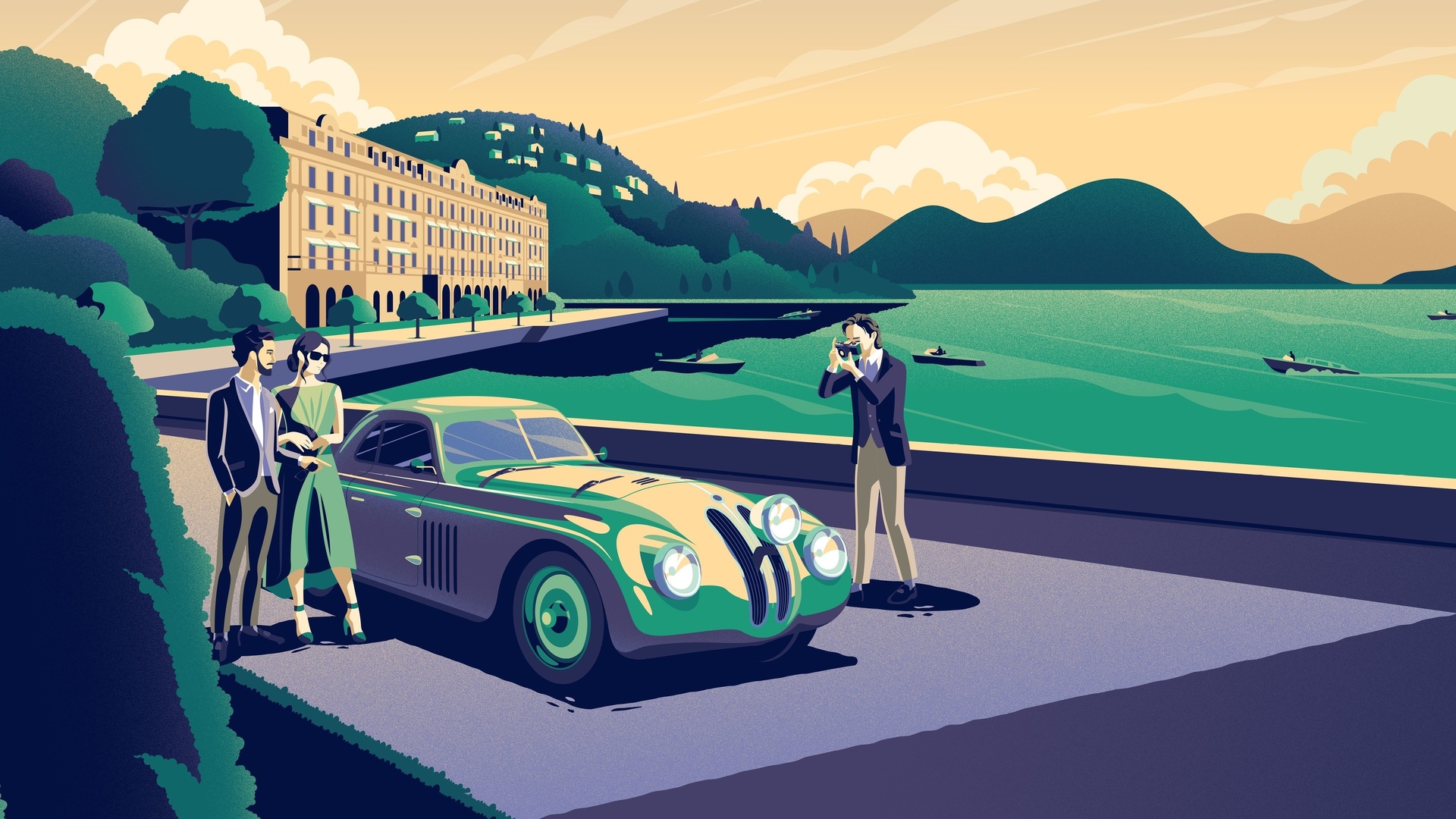 bmw, lake como, hotel villa deste