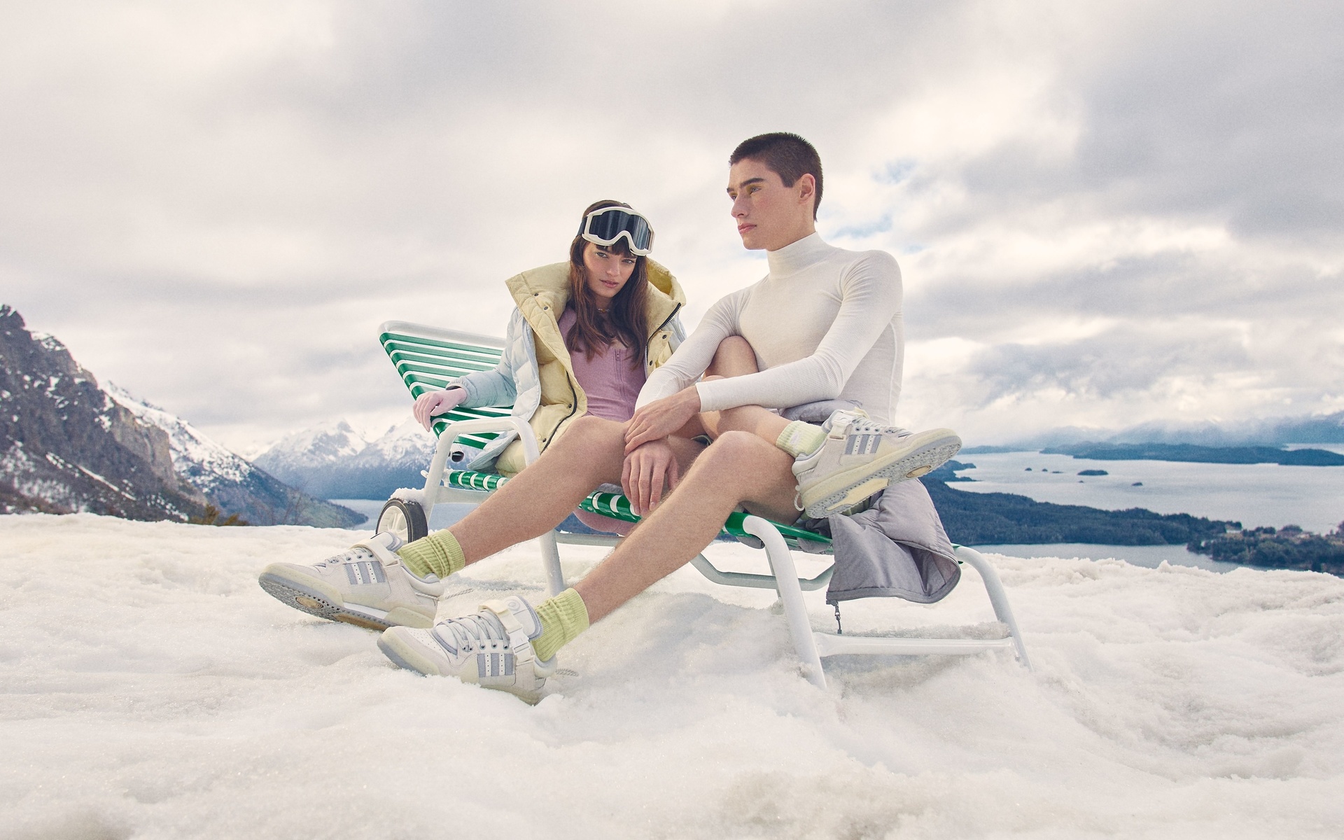 bad bunny and adidas originals, sneaker, cold and ice, frozen space