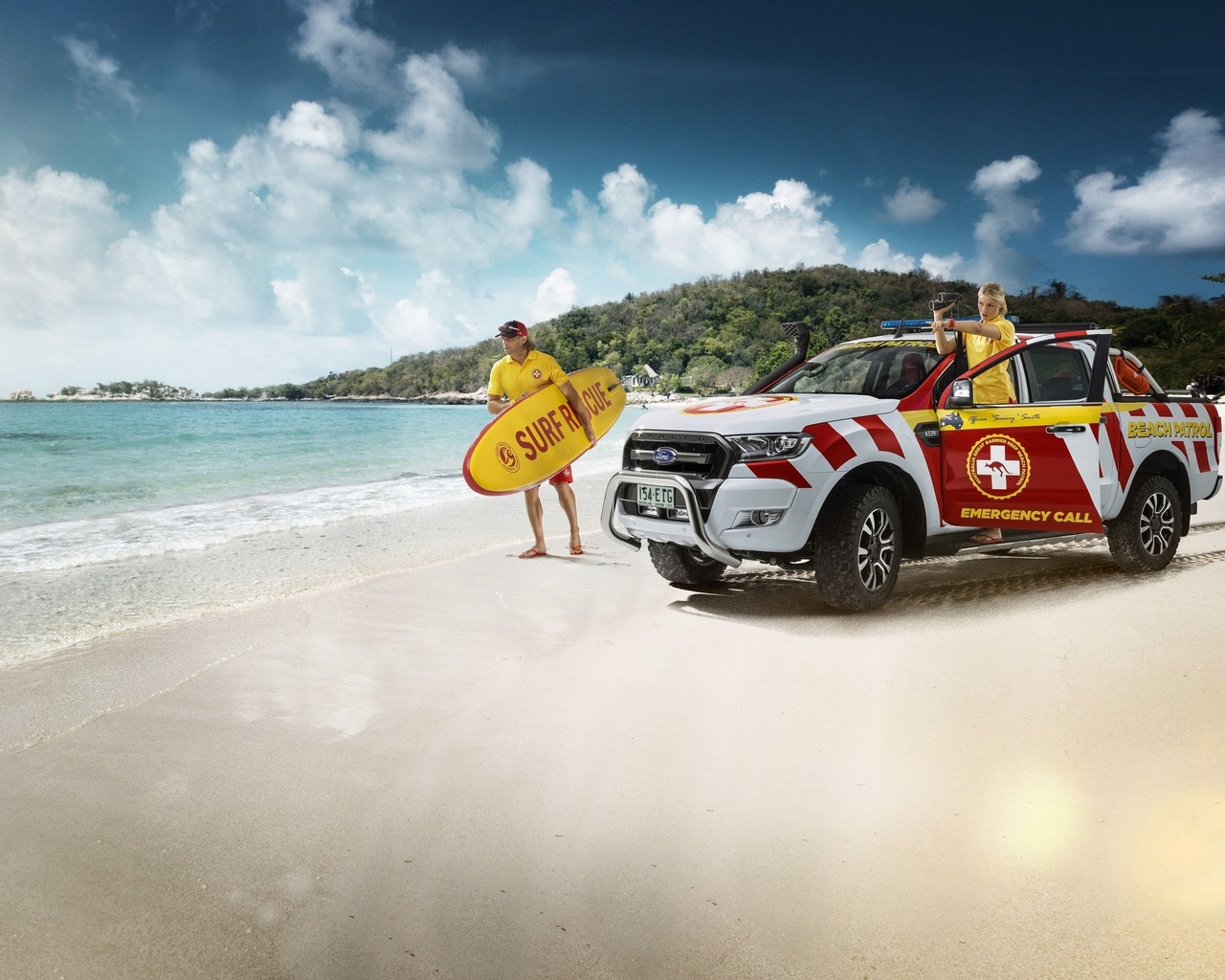 ford, great barrier reef, beach patrol, ford ranger