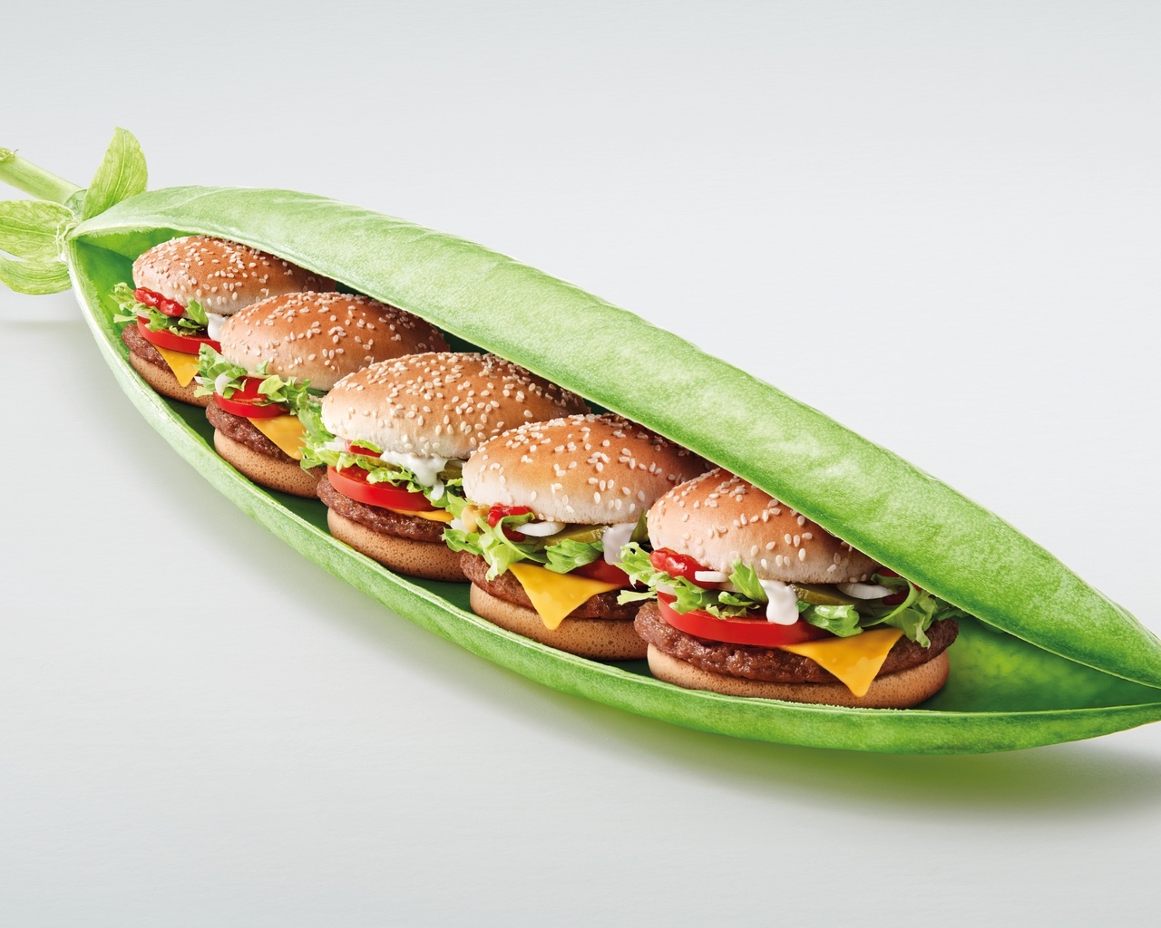 Картинки mcplant pea pod, meatless burger, fully vegetarian, mcdonalds -  обои 1280x1024, картинка №511355