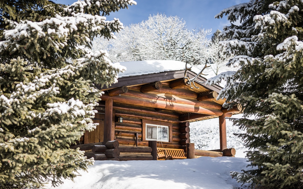 lone mountain ranch, winter cabin, montana