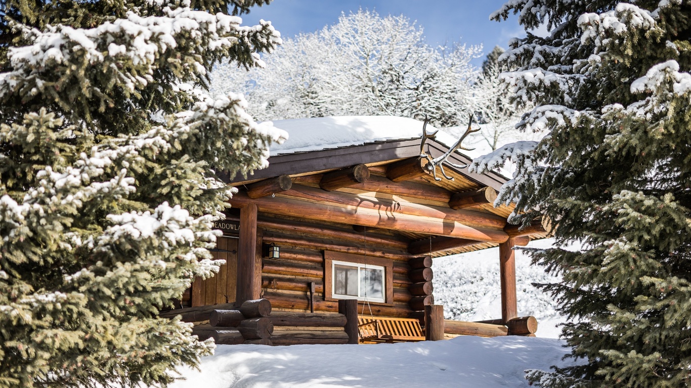 lone mountain ranch, winter cabin, montana