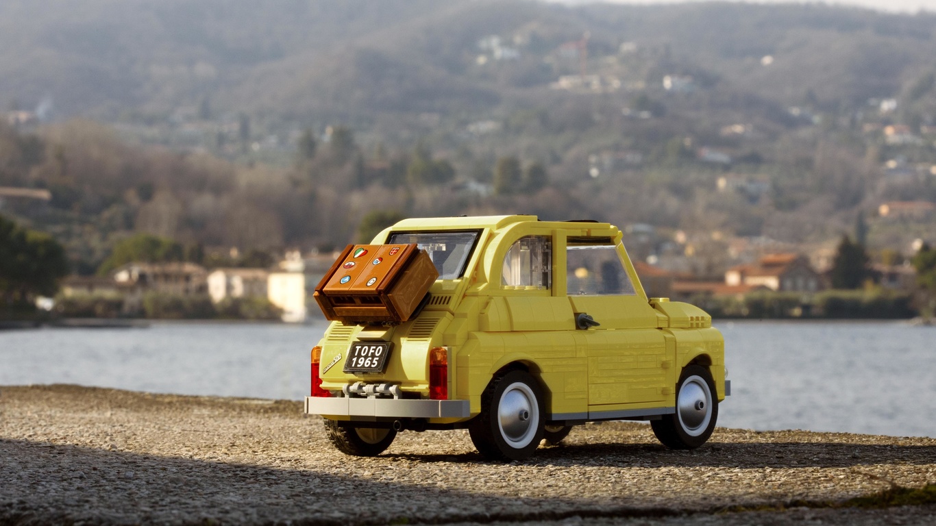 lego, toy car, lego creator expert fiat 500