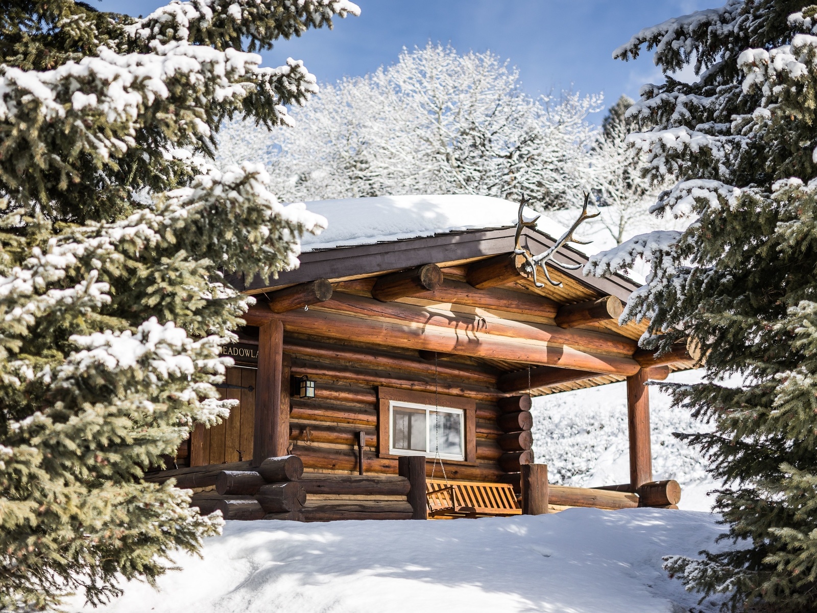 lone mountain ranch, winter cabin, montana