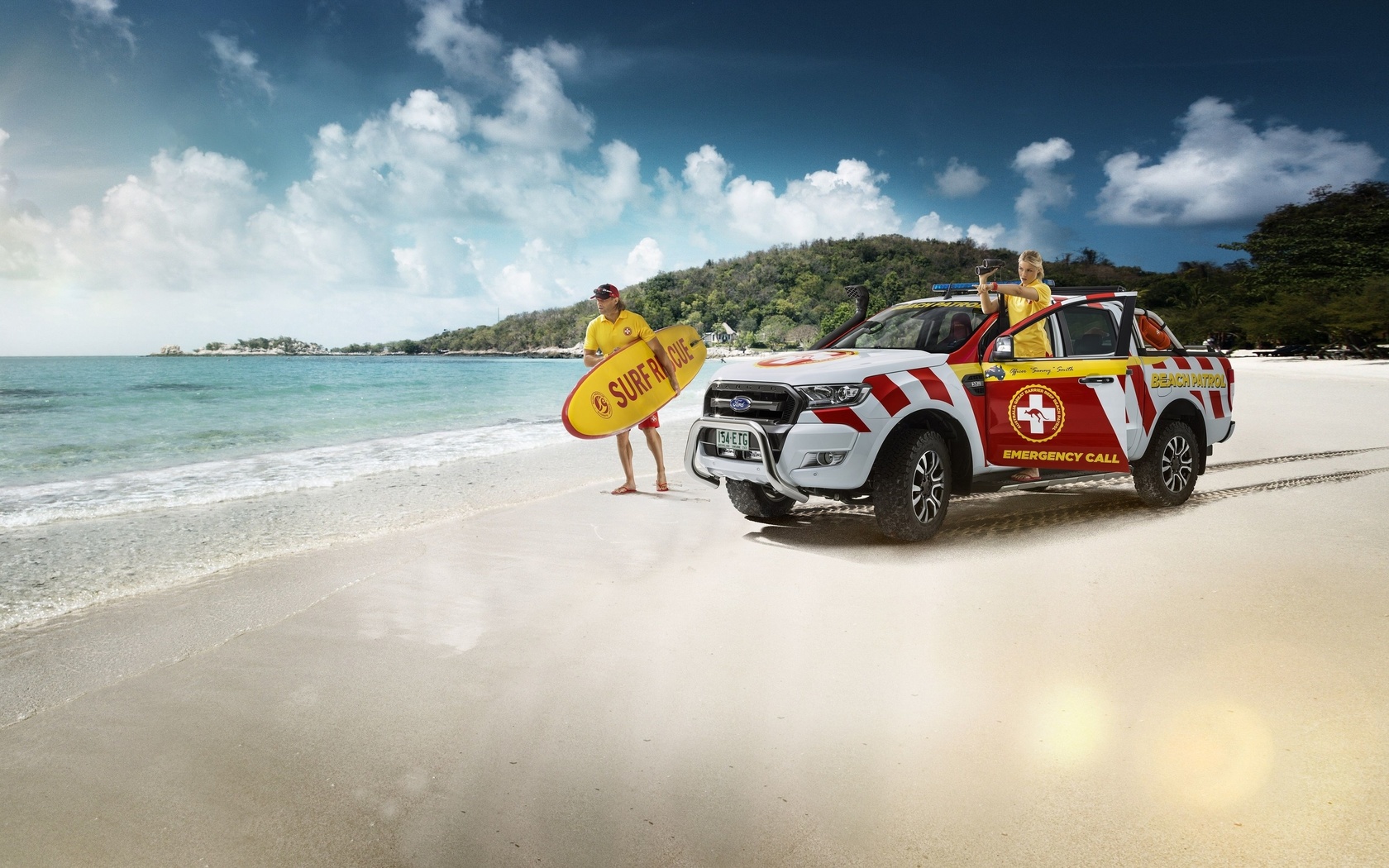 ford, great barrier reef, beach patrol, ford ranger